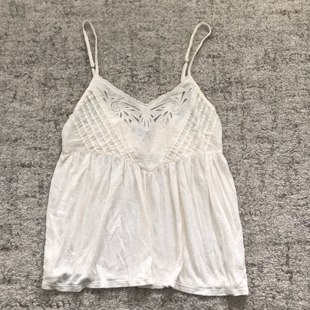 Cream Tank Top with detailing